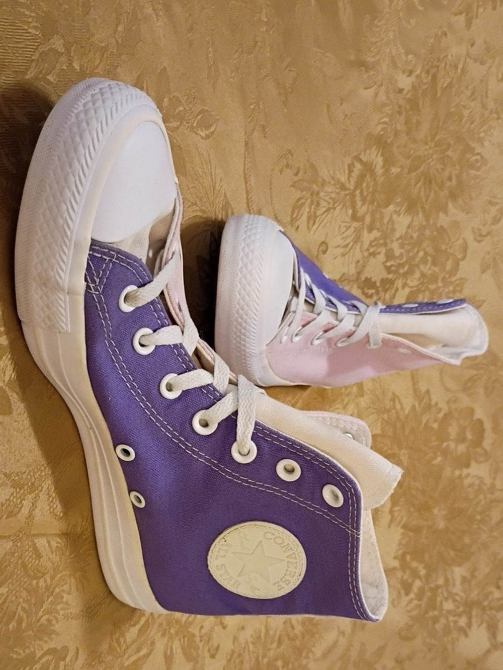 CONVERSE Purple and Pink High Top Sneakers Women's 8.0 Men's 6.0